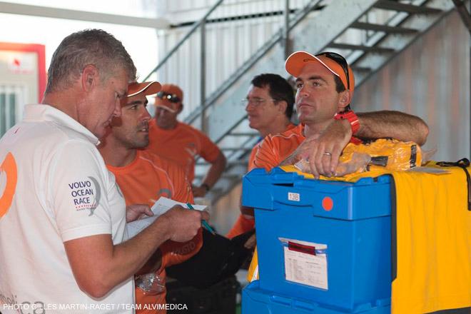 Alicante (ESP), Volvo Ocean Race 2014-15, Team Alvimedica with Bill Erkelens © Gilles Martin-Raget / Team Alvimedica http://www.teamalvimedica.com/